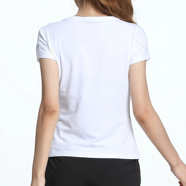 Women's Printed Love New Fashionable Solid Color Simple Printed Short Sleeved T-shirt Top