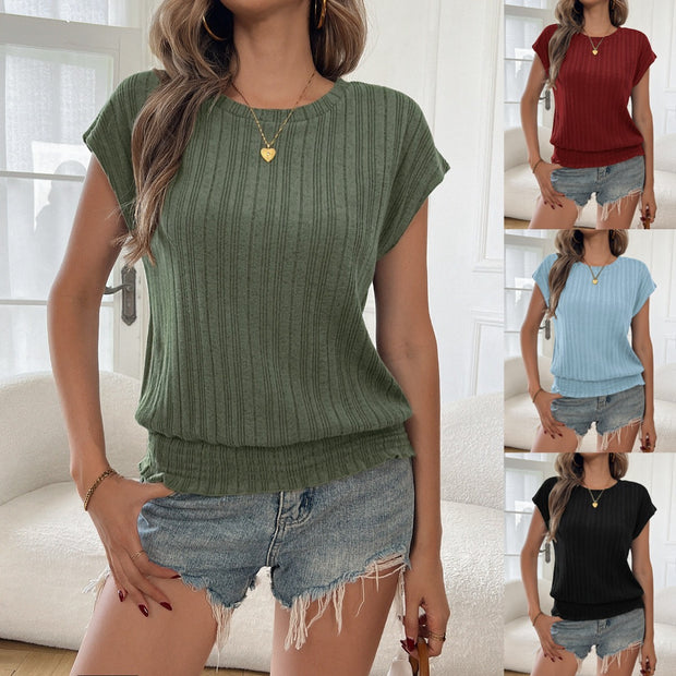 Women's Round Neck Short-sleeved T-shirt