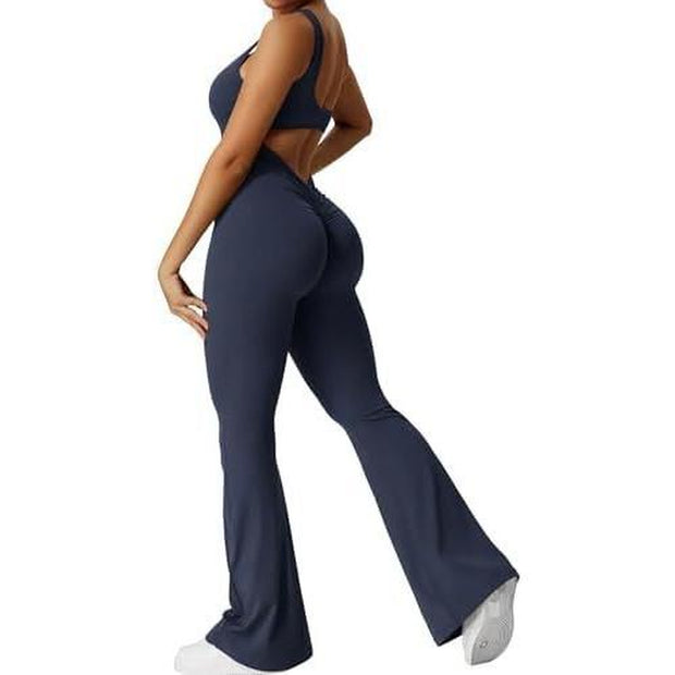 Women Sleeveless Flare Jumpsuits 