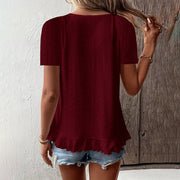 Women's Short Sleeve T-Shirt Casual Summer Crew Neck Blouses Top