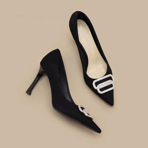 Soft Leather High Heels Female