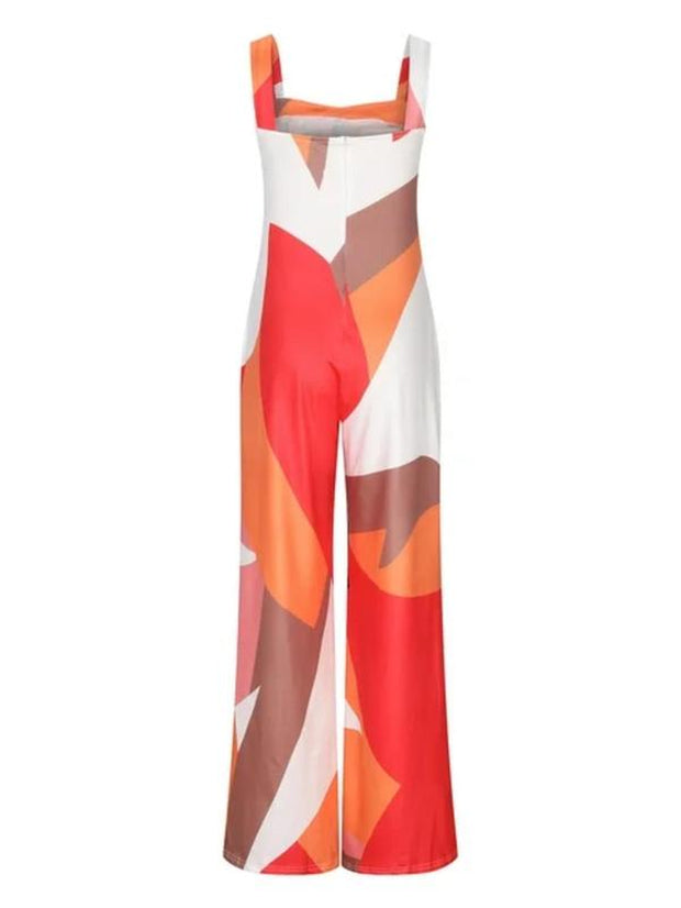Women'S Geometric Print Tank Jumpsuit