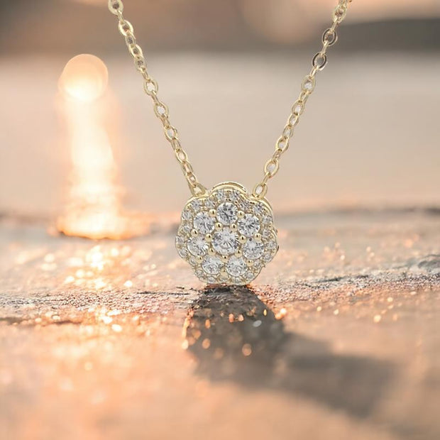 Sterling Silver Simulated Diamond CZ Necklace for Women